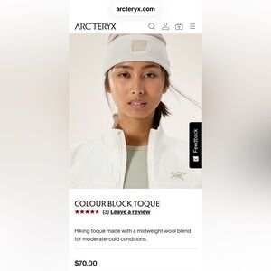 Arc'teryx Colour Block Toque NWT Rune/Arctic Silk